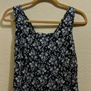 Floral mini dress with adjustable cinch